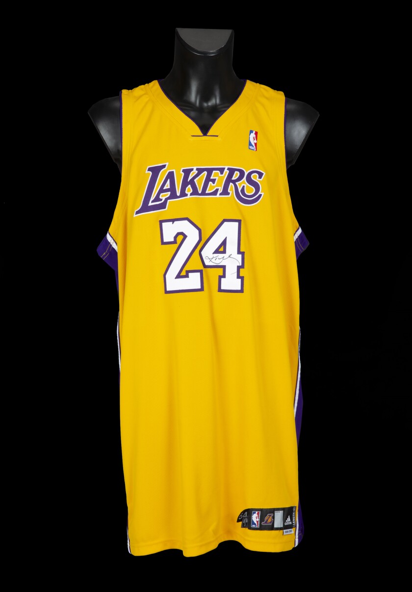 Kobe Bryant's Lakers jerseys, sneakers and more to be put up for ...